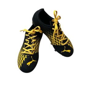 Puma Spirit III FG Yellow Black Soccer Cleats Youth Size 2